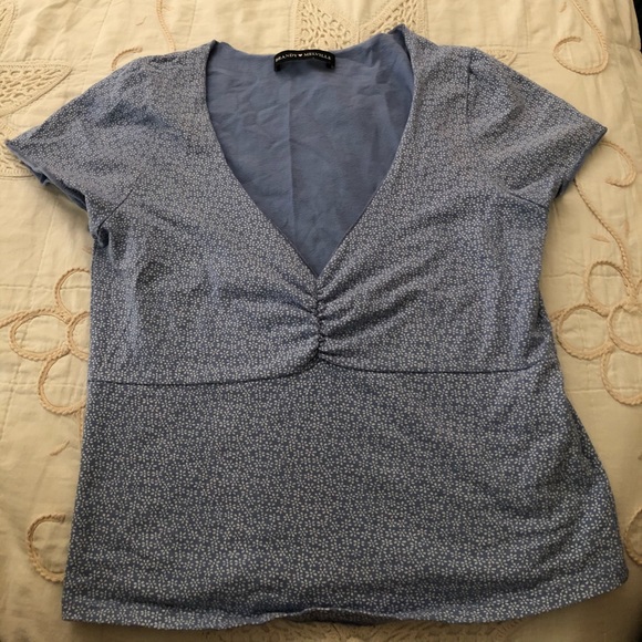 Tops - white and blue floral gina top